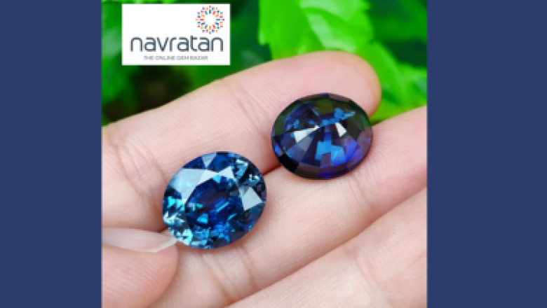 Buy Oval Shape Blue Sapphire At Navratan Gemstone
