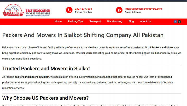 Packers And Movers service in cheap price In Sialkot