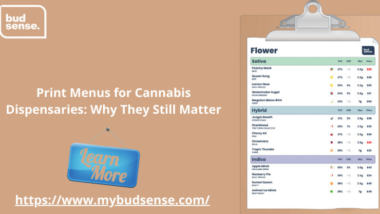 Print Menus for Cannabis Dispensaries: Why They Still Matter