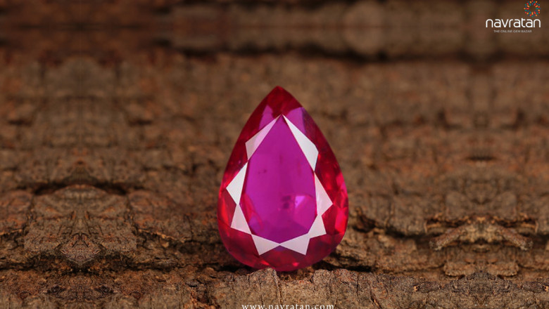 Buy Pear Shape Ruby Stone At Navratan