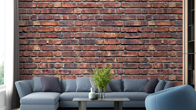 What are some unique brick wallpaper designs for a modern home