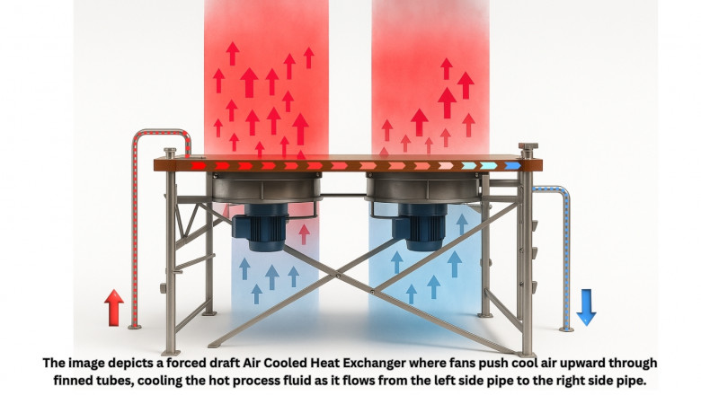 Efficient air cooled heat exchangers for industrial cooling
