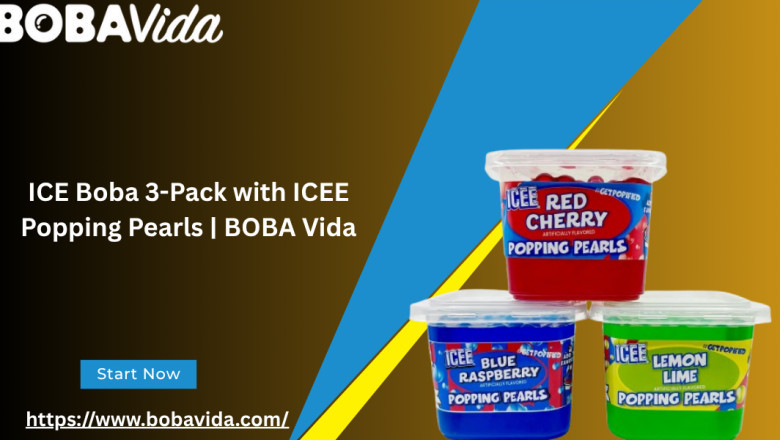 ICE Boba 3-Pack with ICEE Popping Pearls | BOBA Vida