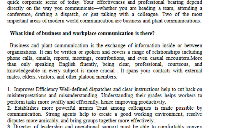 Business and Workplace Communication: A Key Skill for Professional Success