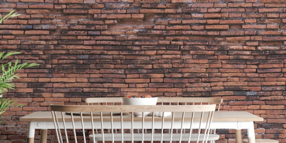 What are some unique brick wallpaper designs for a modern home